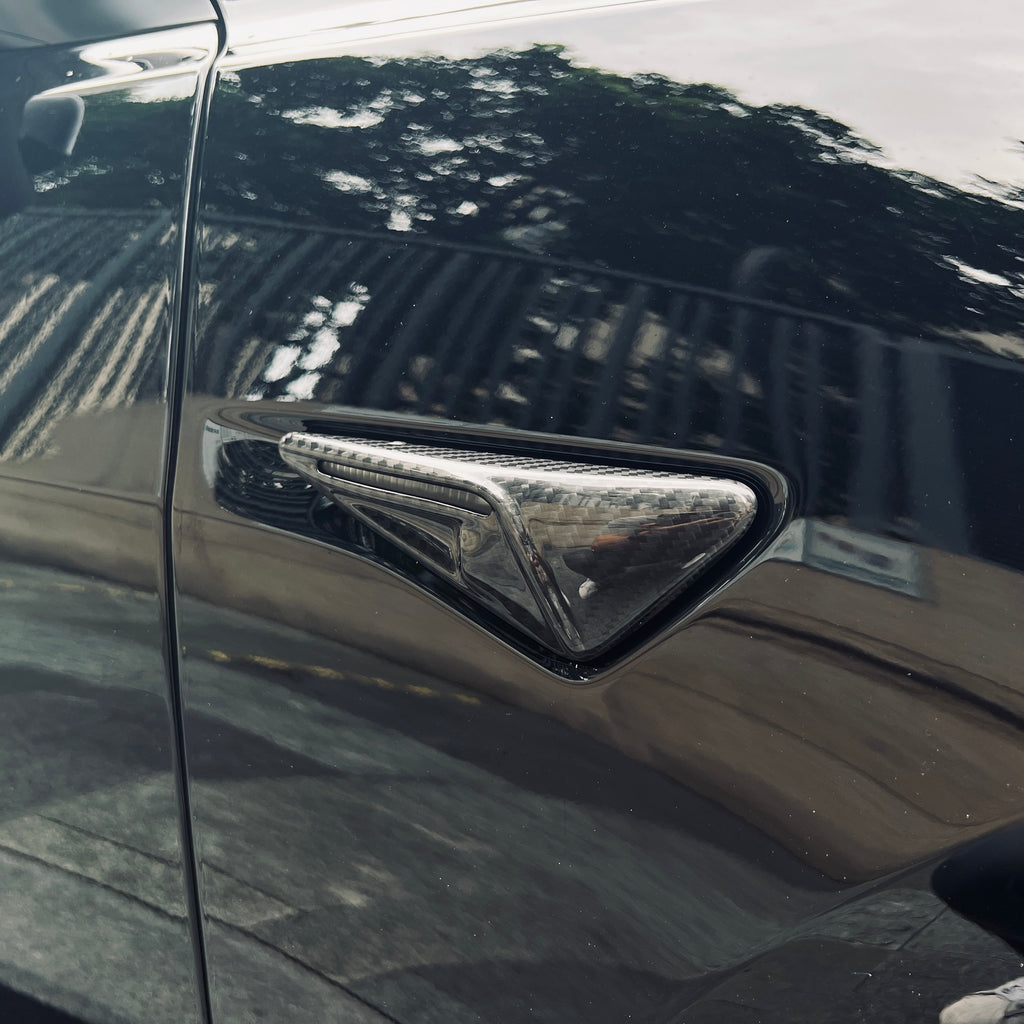 Tesla Model 3/Y Full Carbon Fiber Side Camera Covers - Teskay