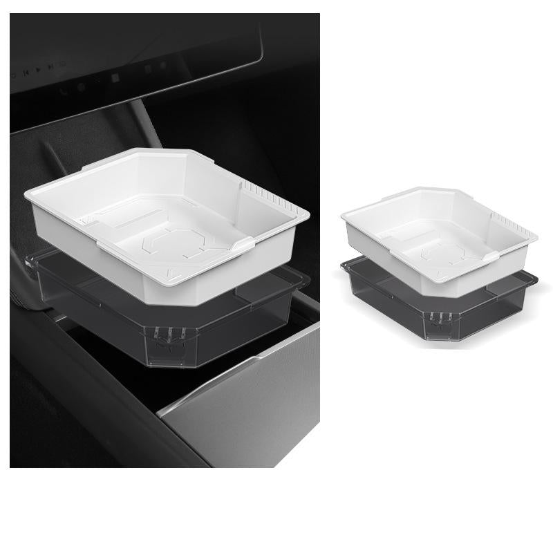 Functional Style Central Control Storage Box for Model Y Juniper & Model 3 Highland White