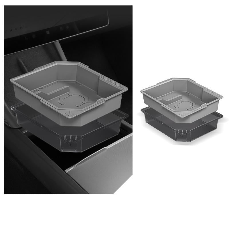 Functional Style Central Control Storage Box for Model Y Juniper & Model 3 Highland Grey