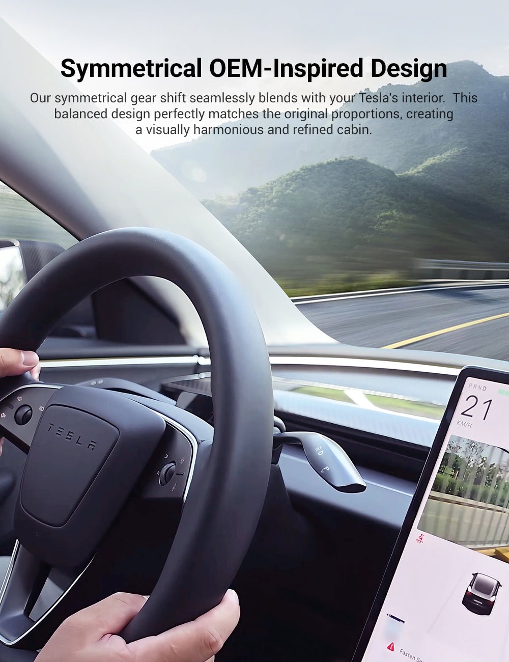 Gear Shift Stalks Heads Up Display for Tesla Model 3 Highland / Model Y Juniper - Teskay