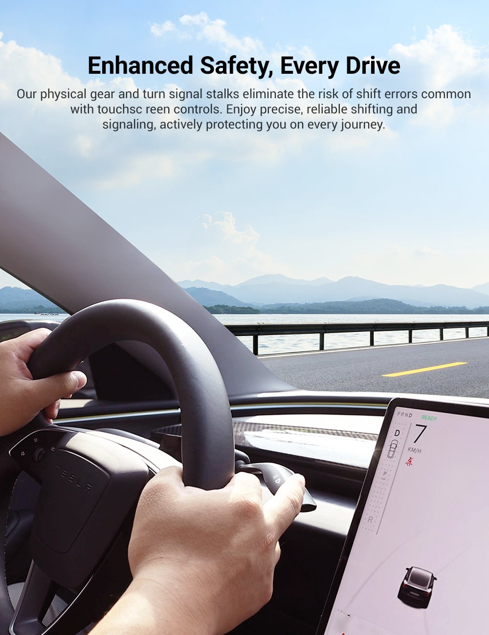 Gear Shift Stalks Heads Up Display for Tesla Model 3 Highland / Model Y Juniper - Teskay