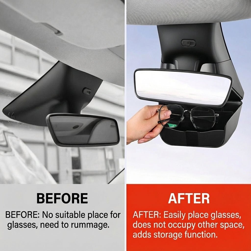 Hidden Sunglass Storage for Model Y Juniper 2025+| Flocked ABS Storage Box