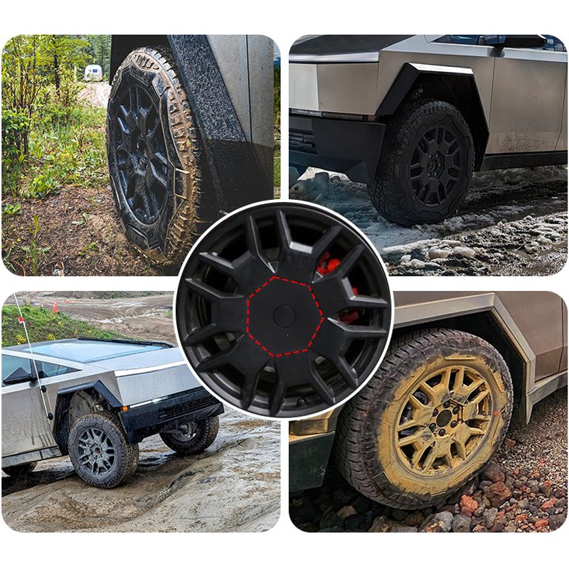 Center Hub Caps for 20" Cyber Wheels for Cybertruck - Teskay3