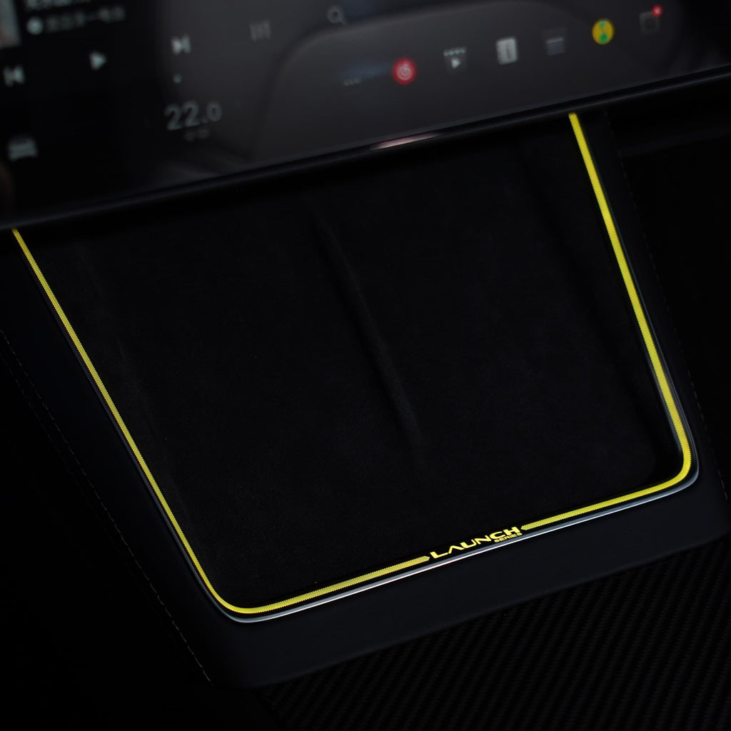 Laser-Carved Ambient Light for Model Y Juniper Wireless Charging Port