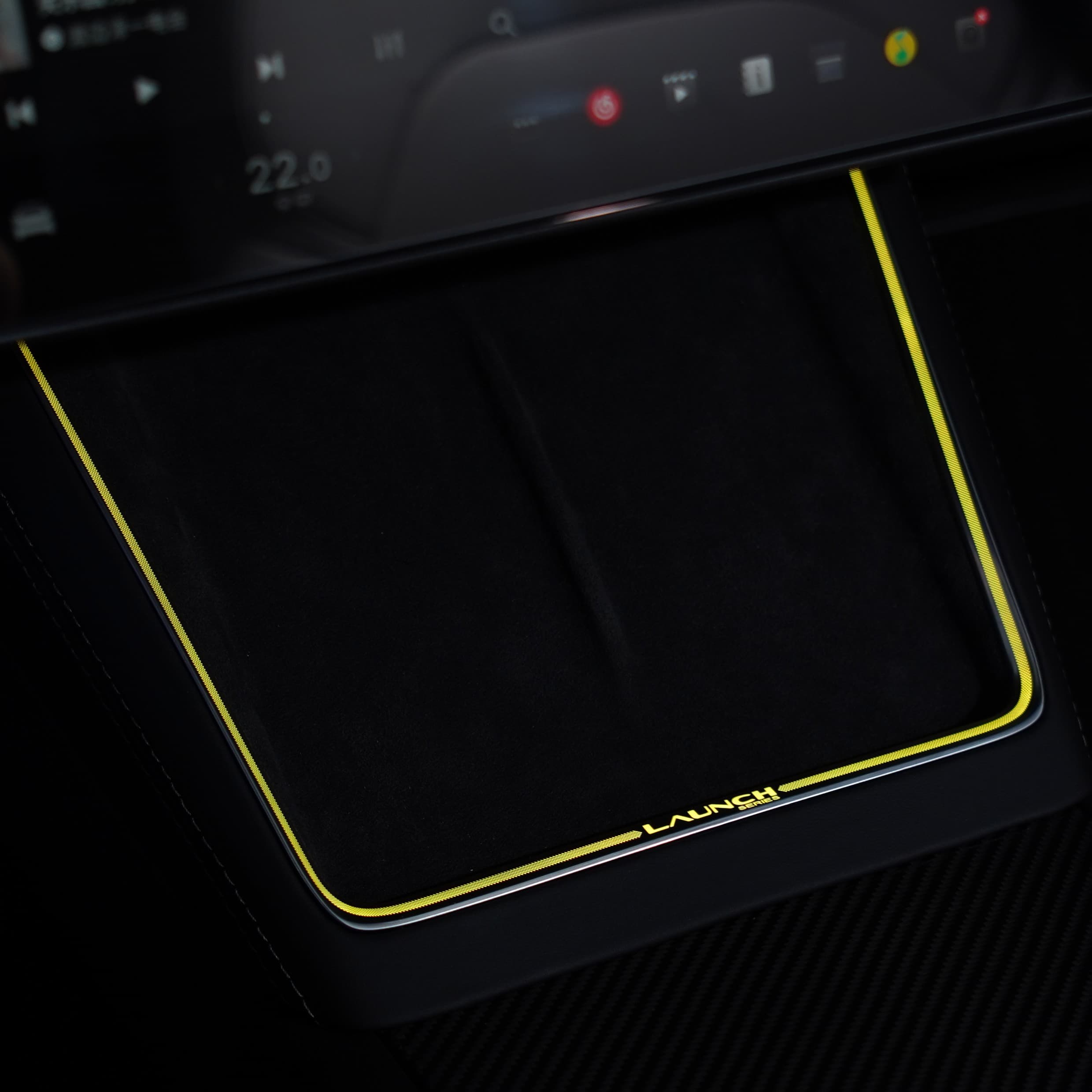 Laser-Carved Ambient Light for Model Y Juniper Wireless Charging Port