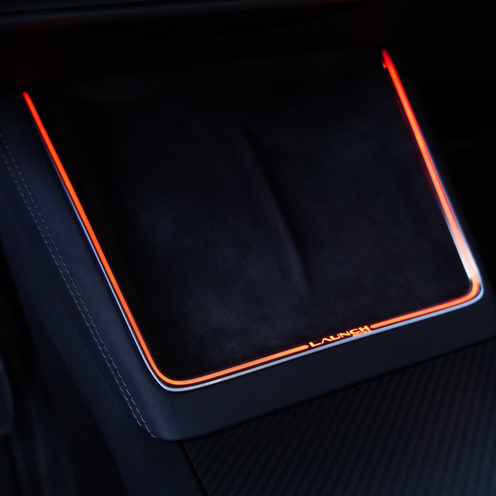 Laser-Carved Ambient Light for Model Y Juniper Wireless Charging Port