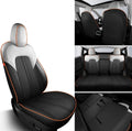 Leather Seat Covers for Tesla Model Y Model Y (2020-2024) Black and Grey