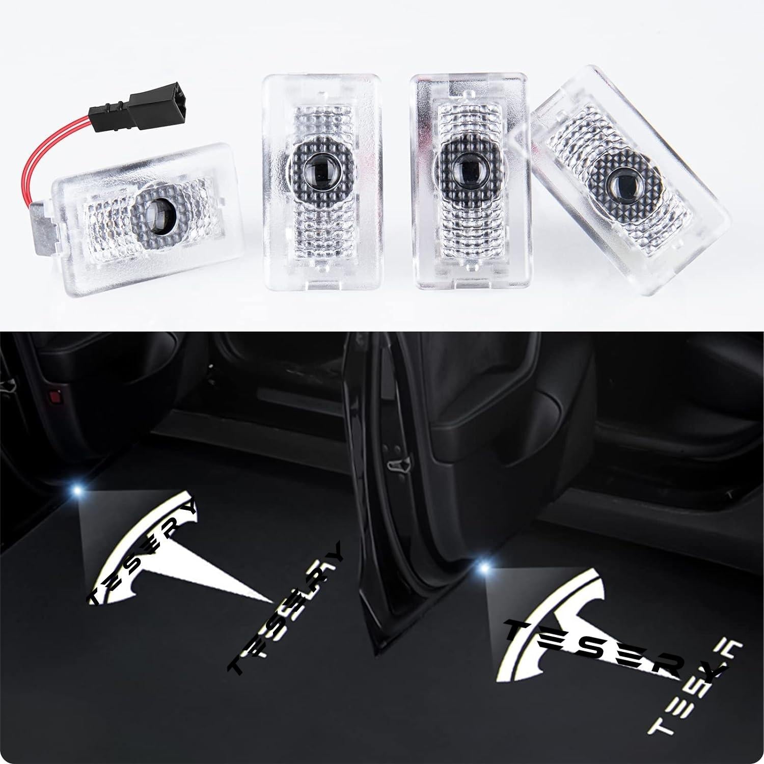 LED Logo Tesla Puddle Lights for Model 3 / Y / S / X
