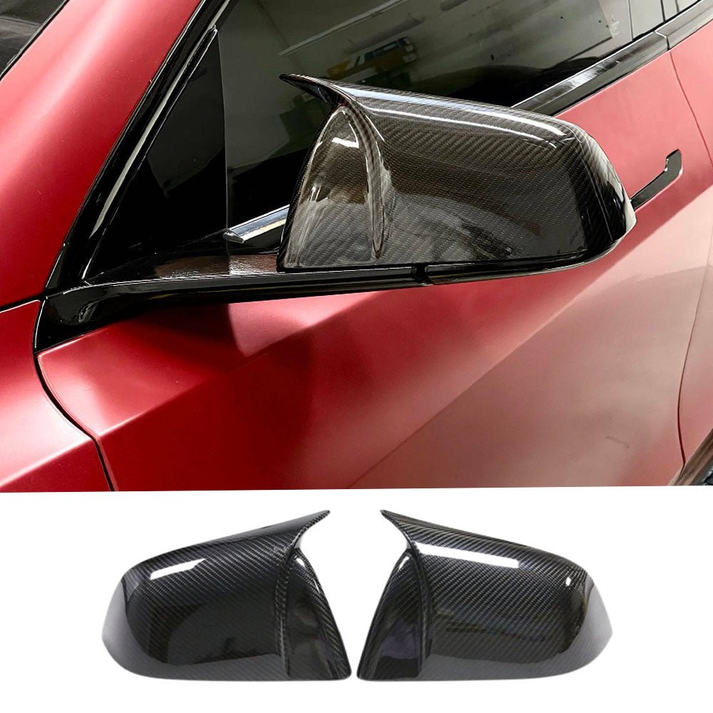 Carbon Fiber Sporty Mirror Caps for Model 3/Y - Teskay