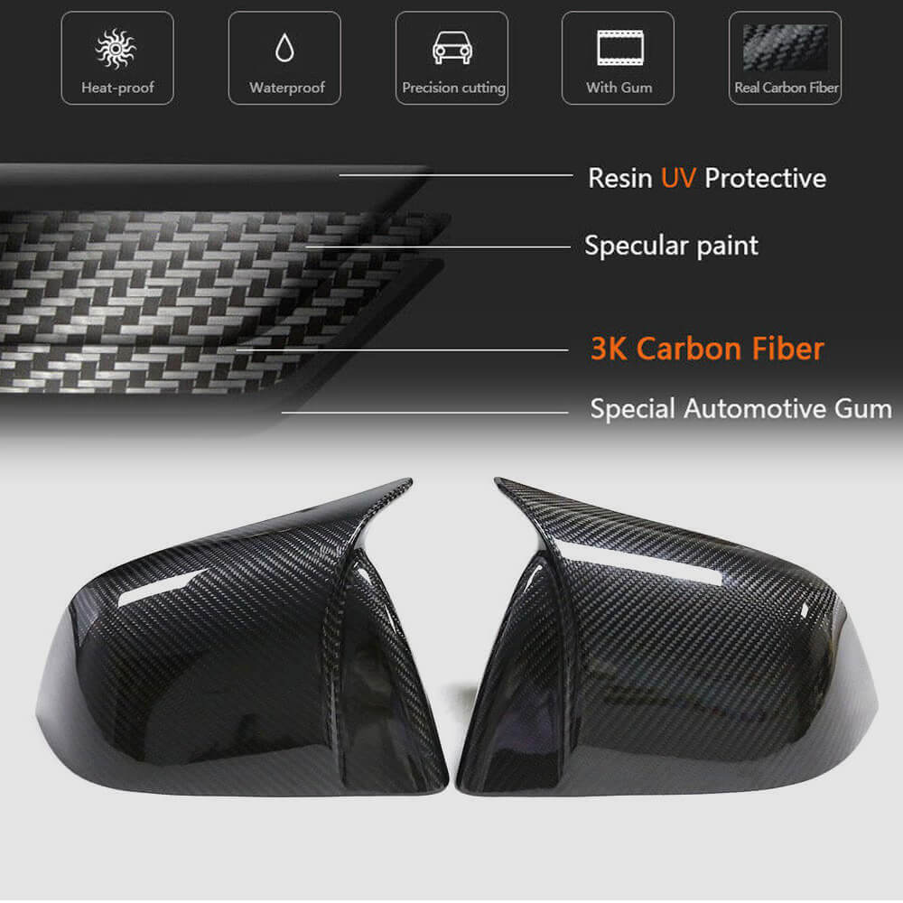 Carbon Fiber Sporty Mirror Caps for Model 3/Y - Teskay