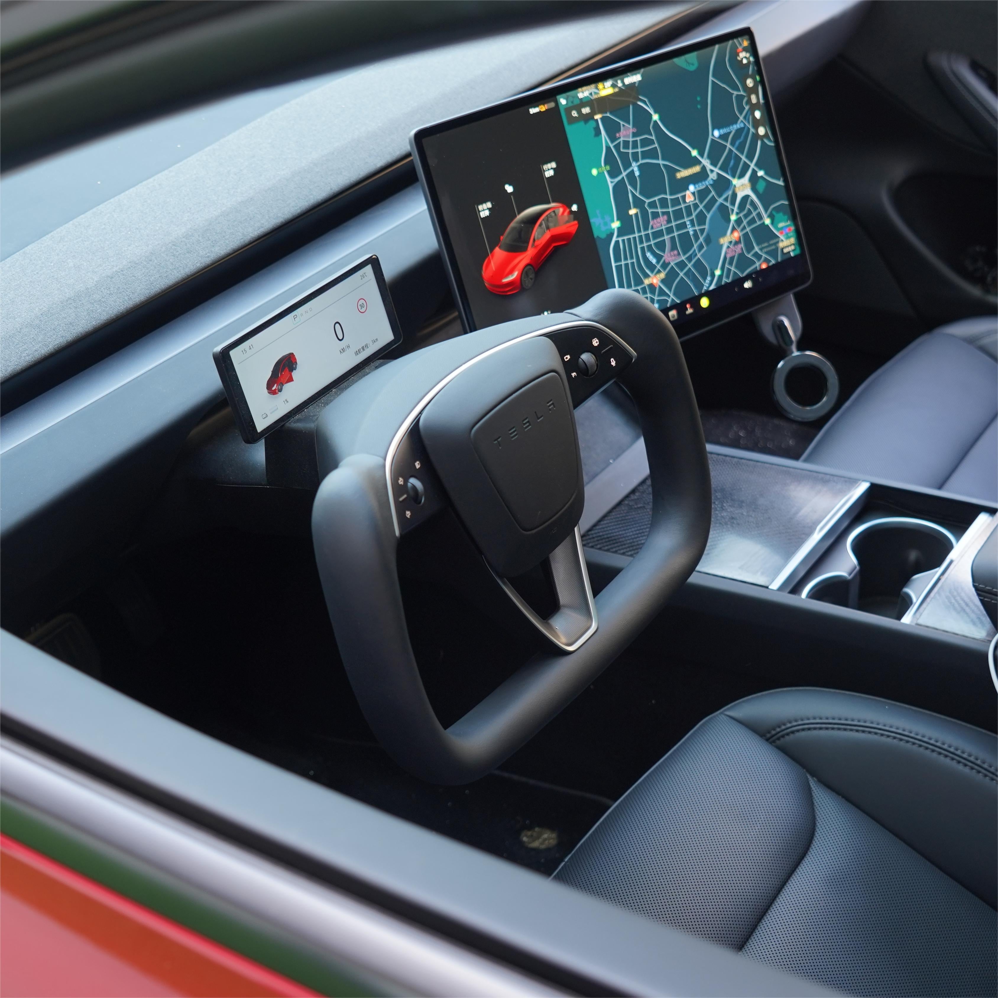 Juniper Yoke Plaid Steering Wheel for Model 3 Highland / Model Y - Teskay