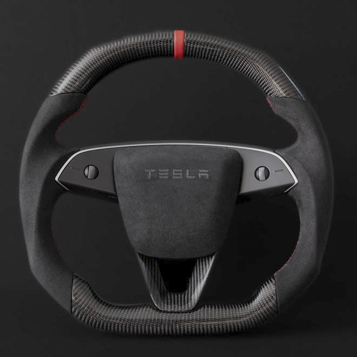 Sport Carbon Fiber Steering Wheel for Model 3 Highland/Model Y Juniper - Teskay