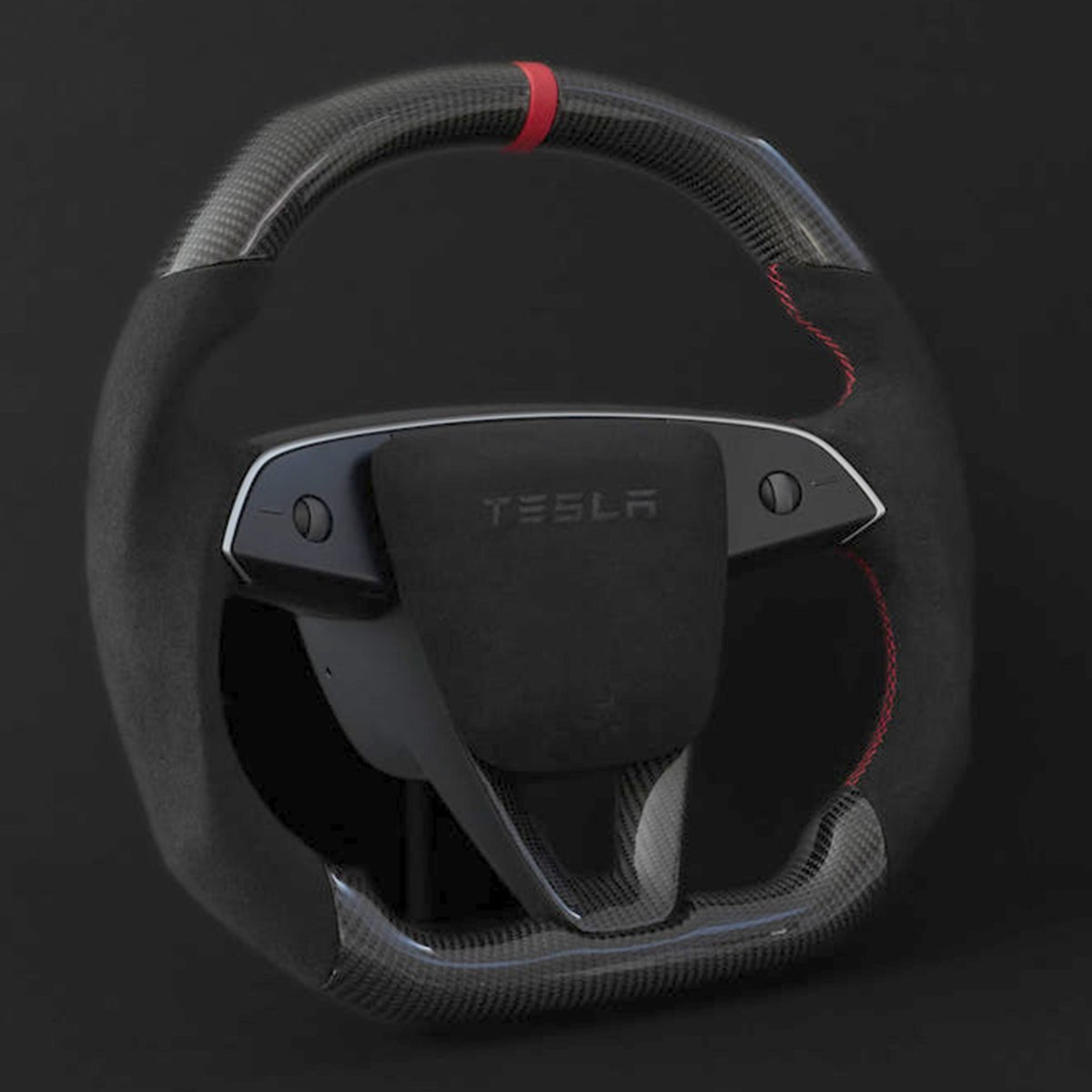 Sport Carbon Fiber Steering Wheel for Model 3 Highland/Model Y Juniper - Teskay