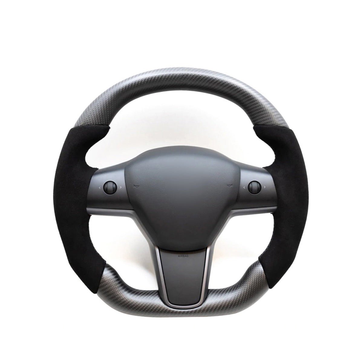 Alcantara Carbon Fiber Steering Wheel for Tesla Model 3 / Y  - Teskay
