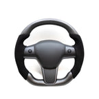 Alcantara Carbon Fiber Steering Wheel for Tesla Model 3 / Y  - Teskay