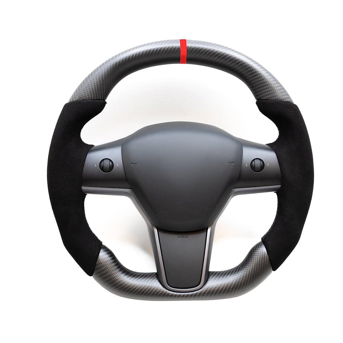 Alcantara Carbon Fiber Steering Wheel for Tesla Model 3 / Y  - Teskay