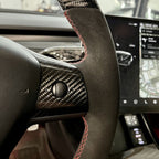 Alcantara Carbon Fiber Steering Wheel for Tesla Model 3 / Y  - Teskay