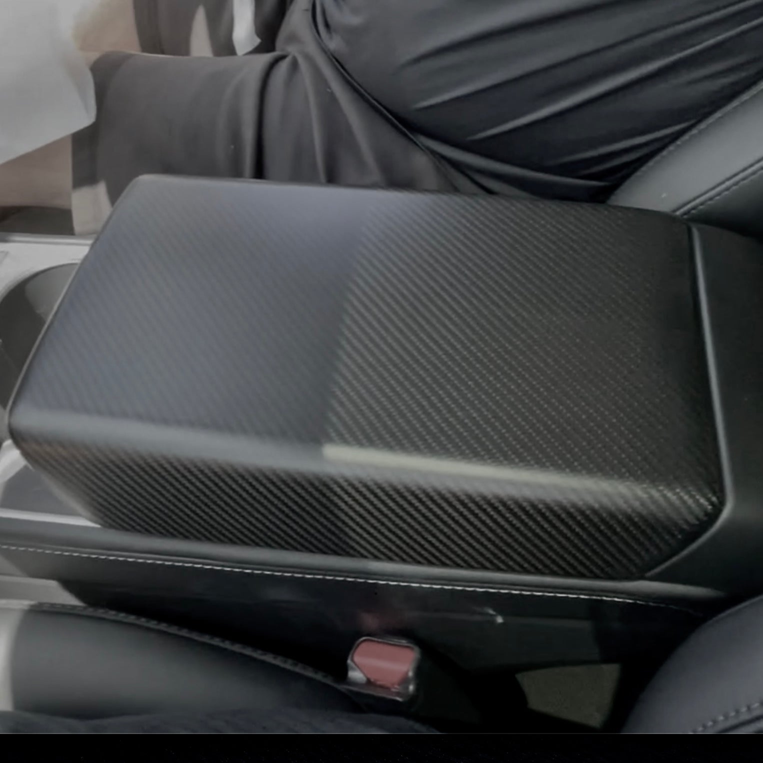 Dry Carbon Fiber Armrest Cover for Tesla Model 3/Y - Teskay