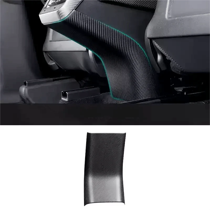 Carbon Fiber Backseat Center Console Base Cap for Tesla Model 3/Y - Teskay