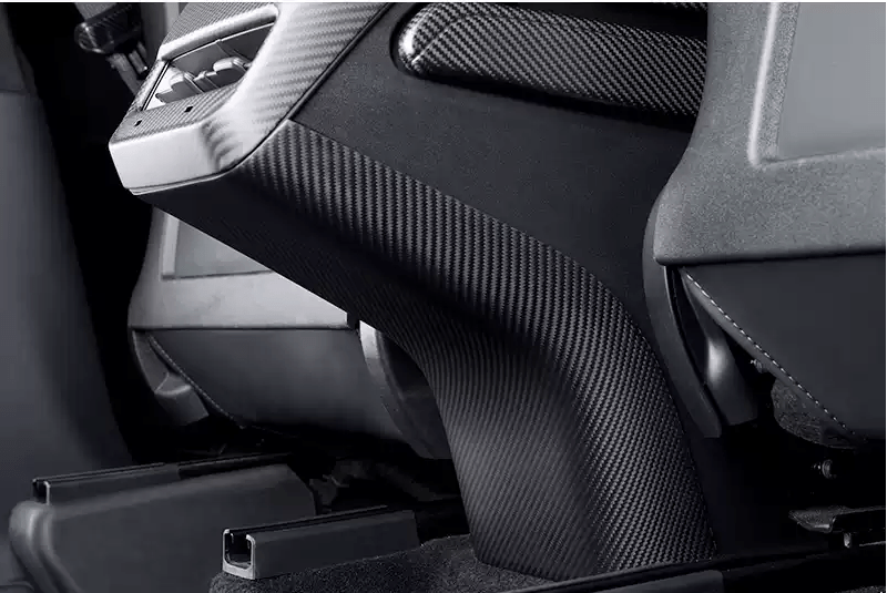 Carbon Fiber Backseat Center Console Base Cap for Tesla Model 3/Y - Teskay