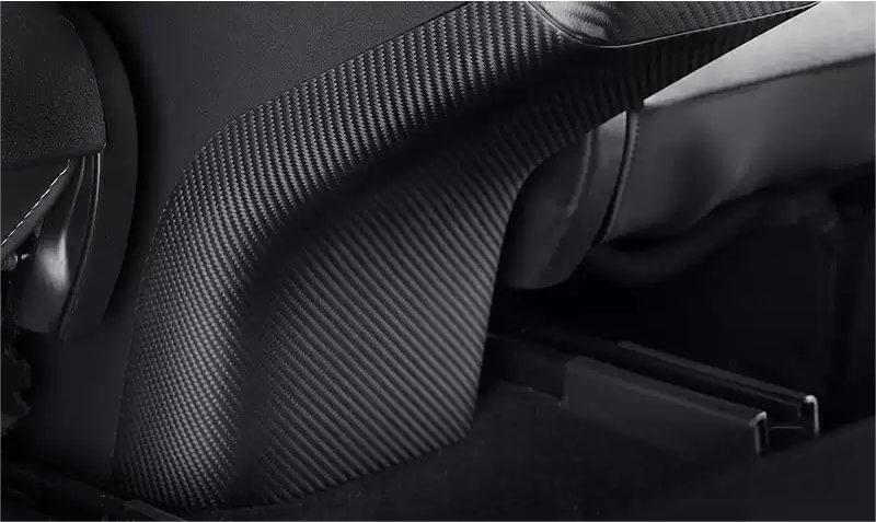 Carbon Fiber Backseat Center Console Base Cap for Tesla Model 3/Y - Teskay