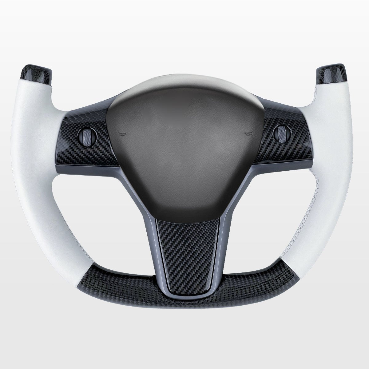 Modify Carbon Fiber Yoke-Style Steering Wheel for Tesla Model 3 / Y - Teskay