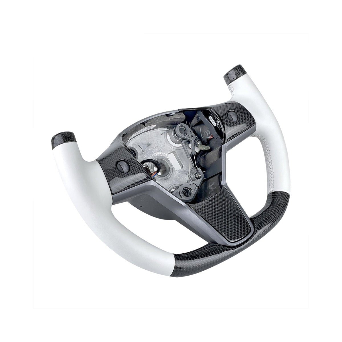 Modify Carbon Fiber Yoke-Style Steering Wheel for Tesla Model 3 / Y - Teskay