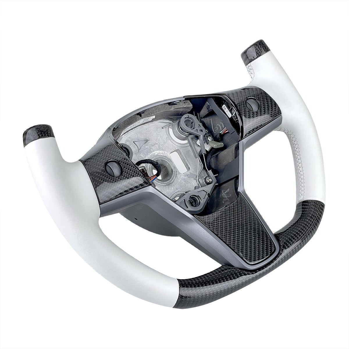 Modify Carbon Fiber Yoke-Style Steering Wheel for Tesla Model 3 / Y - Teskay