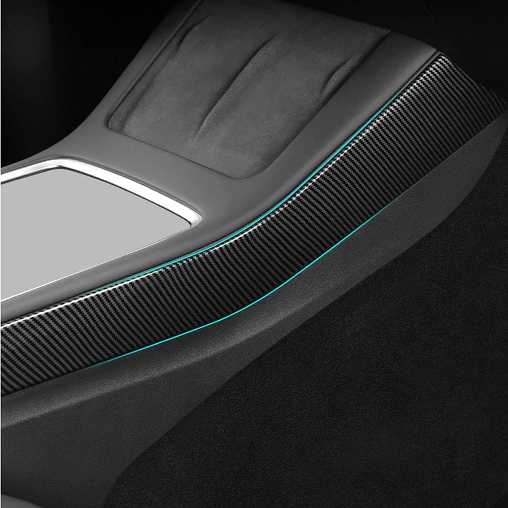Carbon Fiber Center Console Side Trim for Tesla Model 3/Y - Teskay