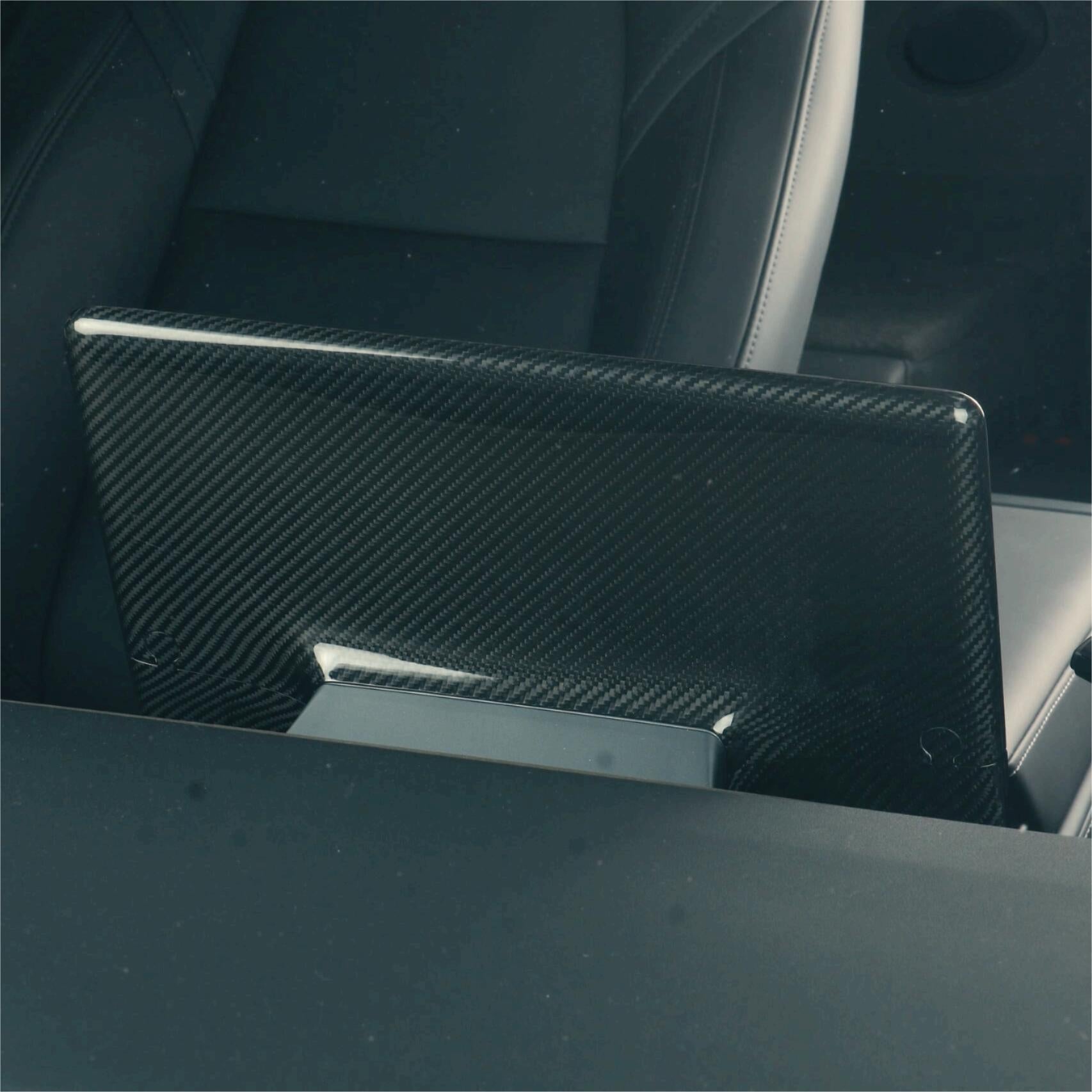 Carbon Fiber Display Cover for Tesla Model 3/Y - Teskay