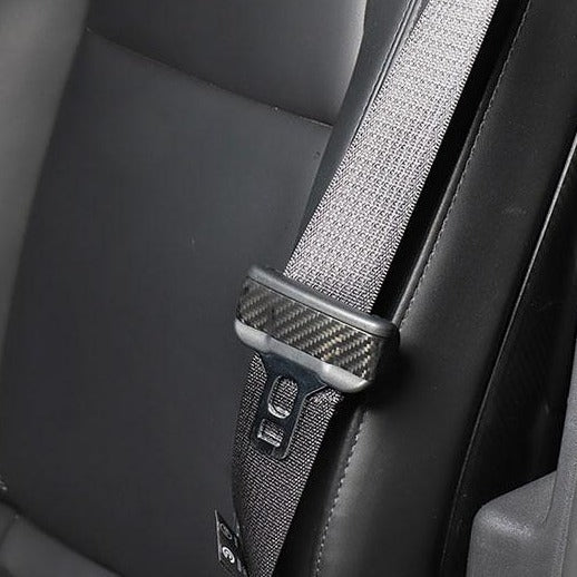 Tesla Model 3/Y Carbon Fiber Seat Belt Buckle Covers (2pcs) - Teskay