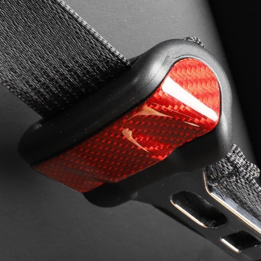 Tesla Model 3/Y Carbon Fiber Seat Belt Buckle Covers (2pcs) - Teskay