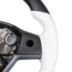 Sport Round Carbon Fiber Steering Wheel for Tesla Model 3/Y - Teskay