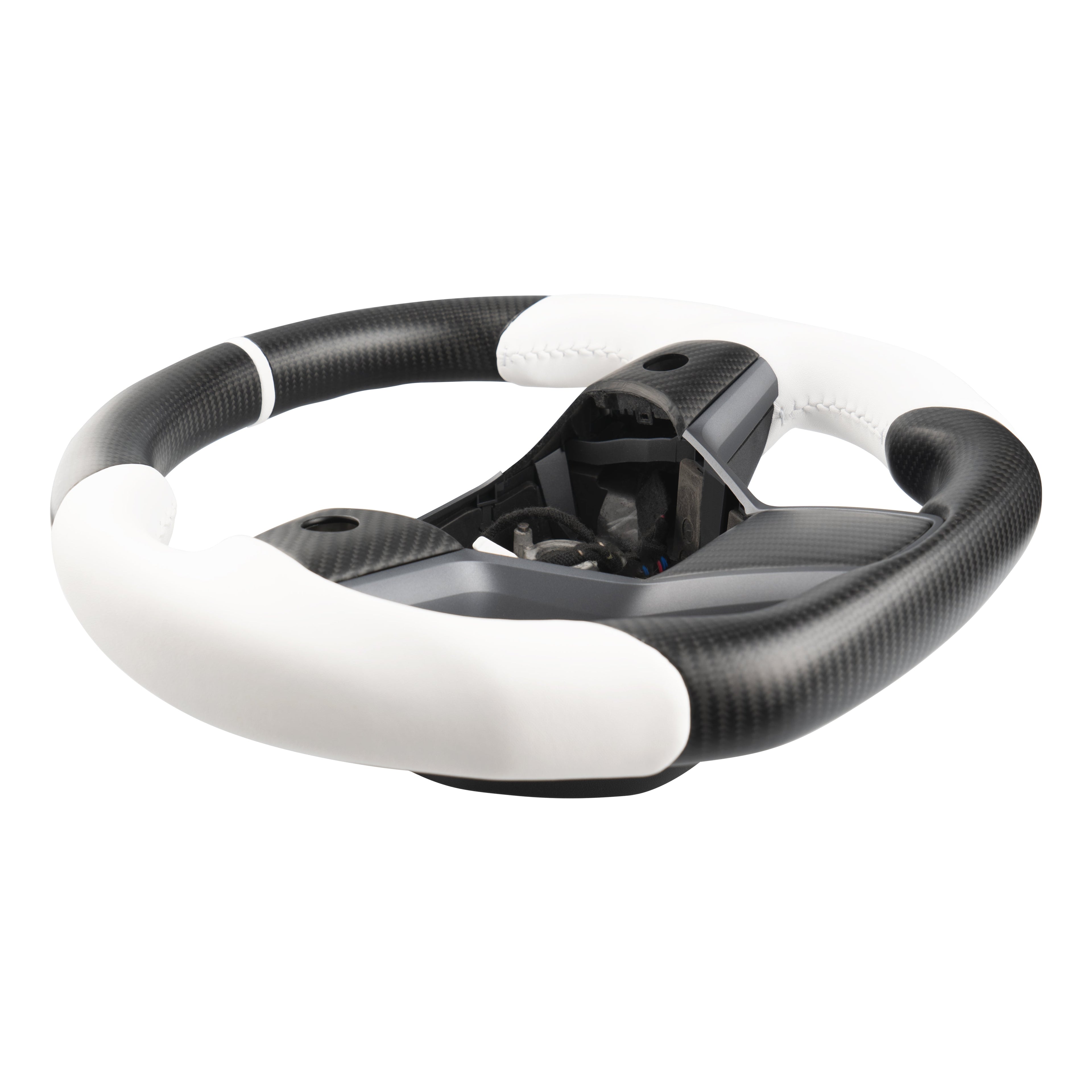 Sport Round Carbon Fiber Steering Wheel for Tesla Model 3/Y - Teskay