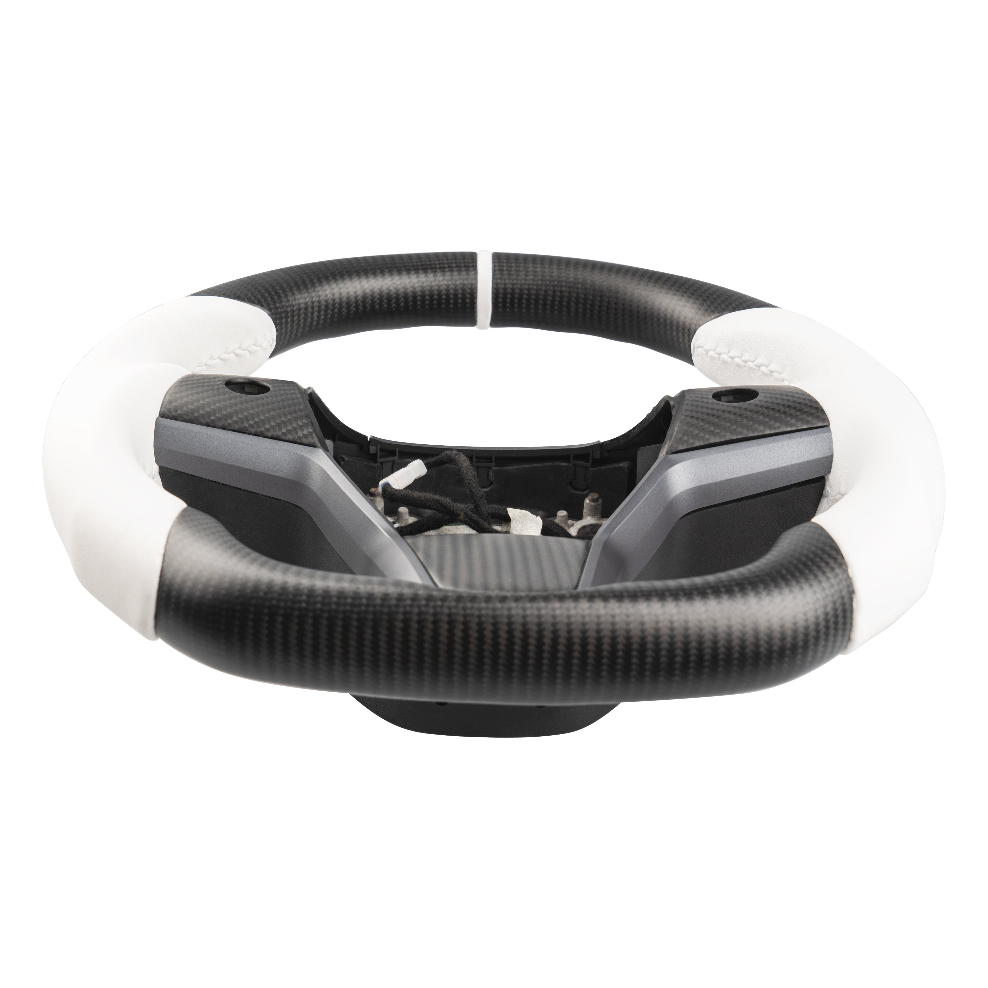 Sport Round Carbon Fiber Steering Wheel for Tesla Model 3/Y - Teskay