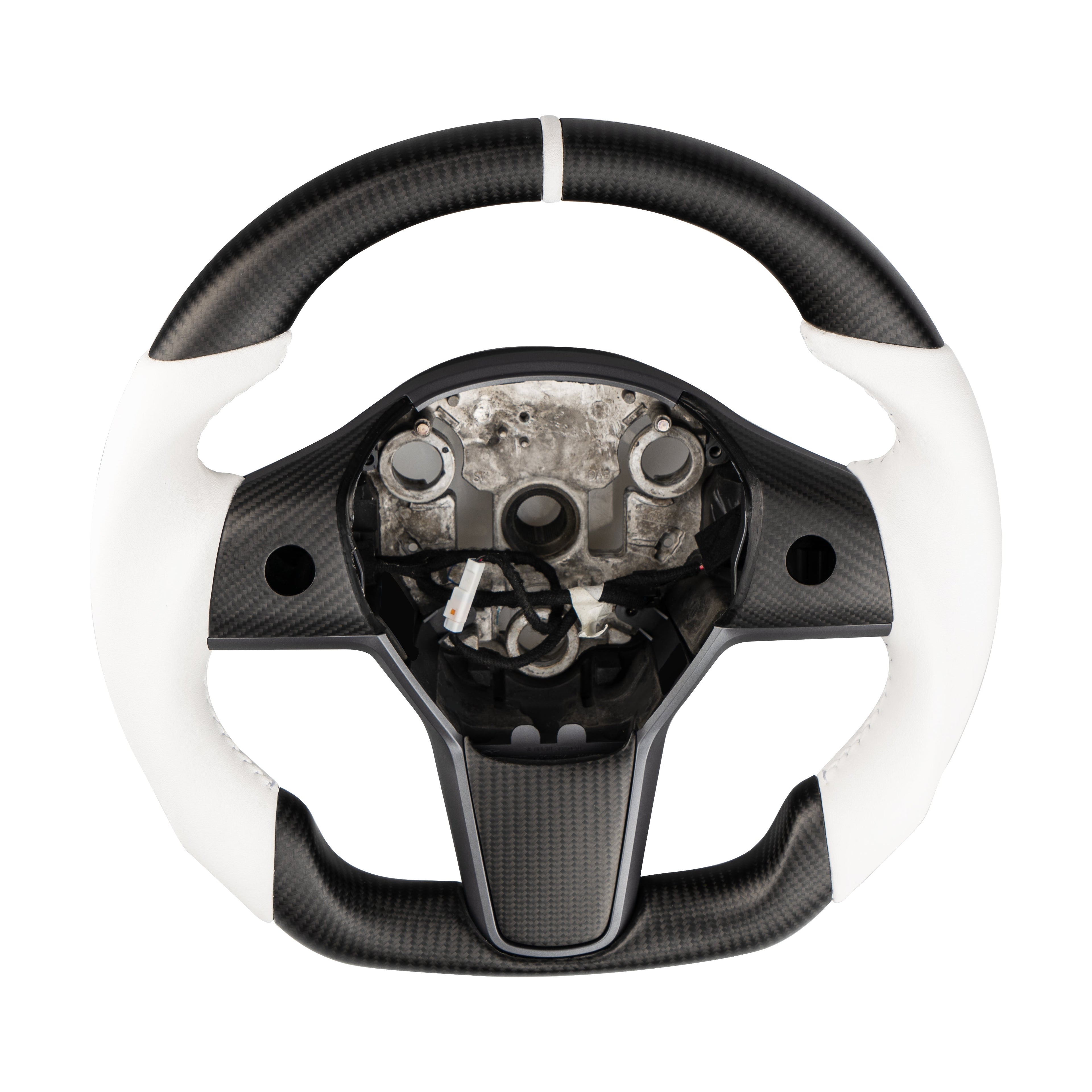 Sport Round Carbon Fiber Steering Wheel for Tesla Model 3/Y - Teskay