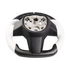 Sport Round Carbon Fiber Steering Wheel for Tesla Model 3/Y - Teskay