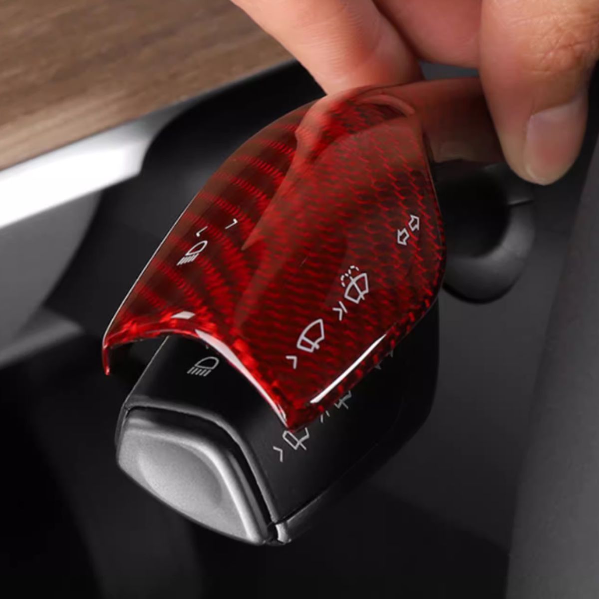 Model 3/Y Dry Carbon Fiber Stalk Turn Signal Covers - Teskay