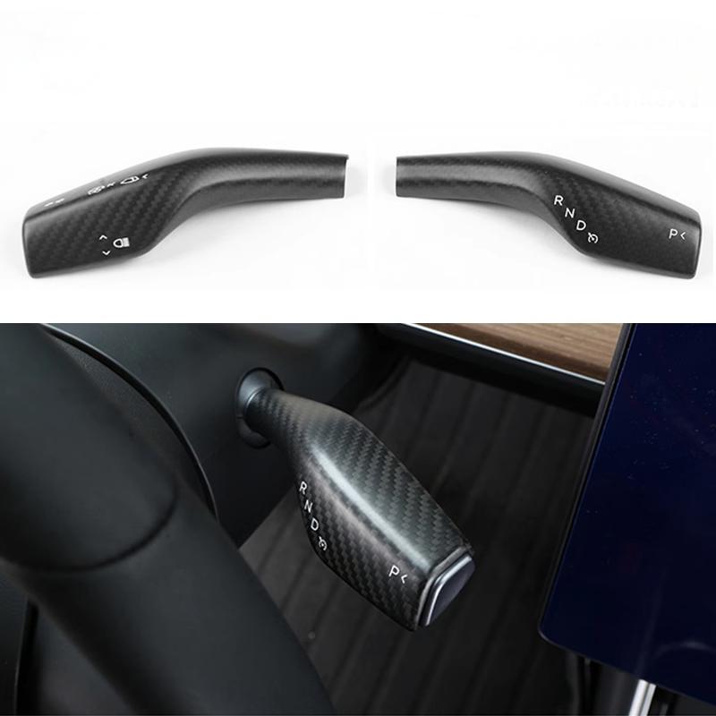 Model 3/Y Dry Carbon Fiber Stalk Turn Signal Covers - Teskay