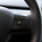 Carbon Fiber Steering Wheel Center Trim Cover for Tesla Model 3/Y  - Teskay