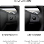 Carbon Fiber Steering Wheel Center Trim Cover for Tesla Model 3/Y  - Teskay