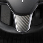 Carbon Fiber Steering Wheel Center Trim Cover for Tesla Model 3/Y  - Teskay