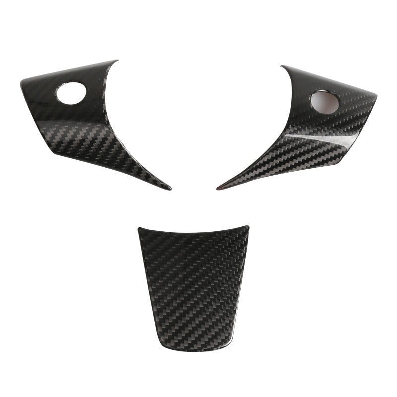 Carbon Fiber Steering Wheel Center Trim Cover for Tesla Model 3/Y Model 3 2017-2023 & Model Y 2020-2024 Glossy Carbon Fiber
