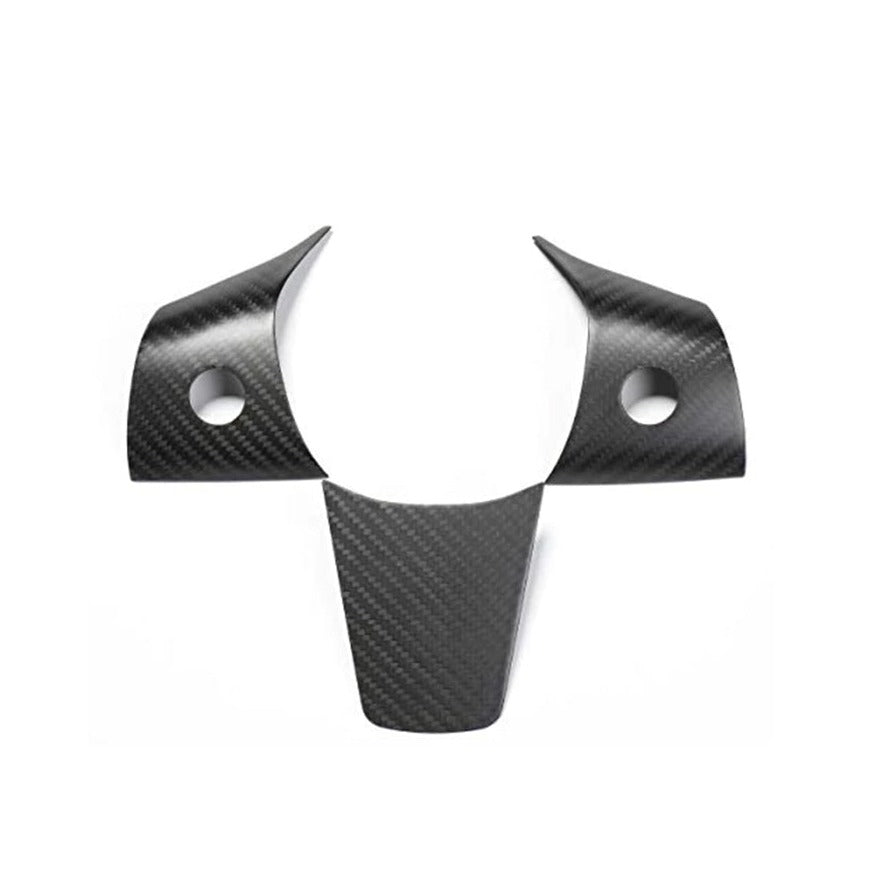 Carbon Fiber Steering Wheel Center Trim Cover for Tesla Model 3/Y  - Teskay