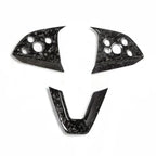 Carbon Fiber Steering Wheel Center Trim Cover for Tesla Model 3/Y  - Teskay