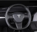 Carbon Fiber Steering Wheel Patch for Tesla Model 3/Y Glossy
