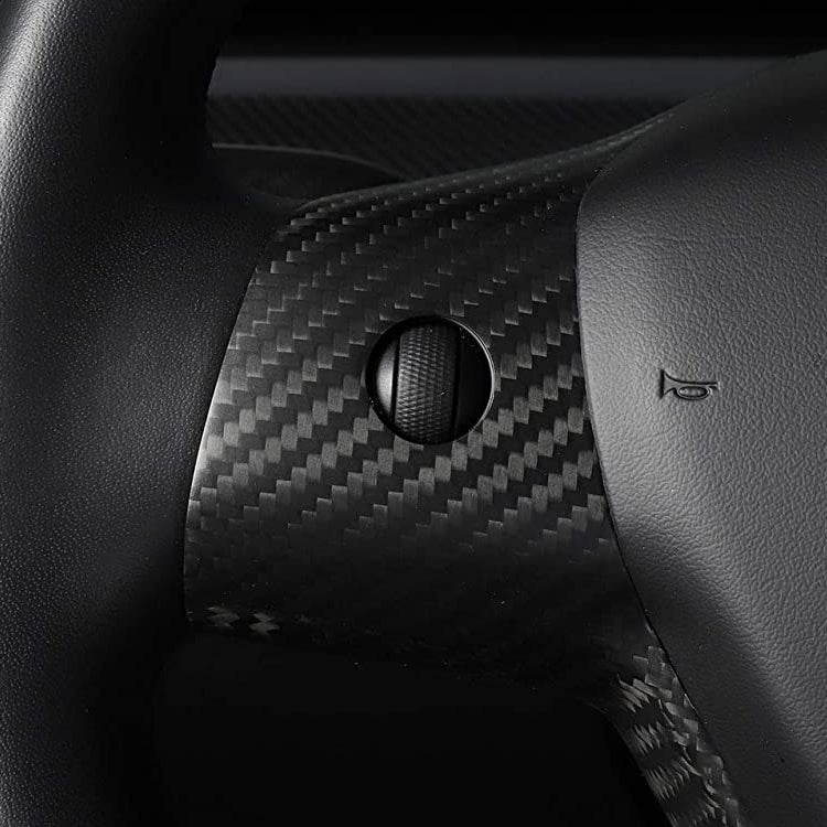 Carbon Fiber Steering Wheel Patch for Tesla Model 3/Y - Teskay