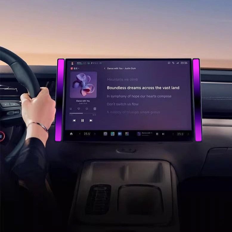 Model 3/Y Music-Synced RGB Ambient Lighting With Wireless Charging Phone Mount Style 2【Without Wireless Charging】