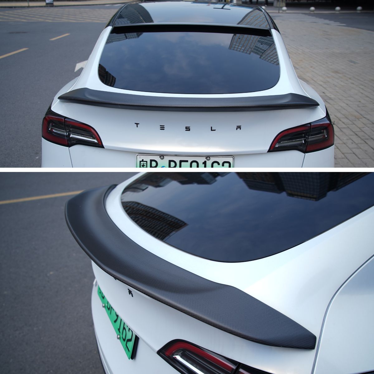 V-Style Carbon Fiber Spoiler for Model 3/Y - Teskay