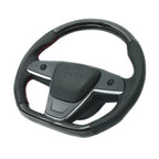 Plaid Round Steering Wheel Replacement for Tesla Model S / X 2021-2025 - Teskay